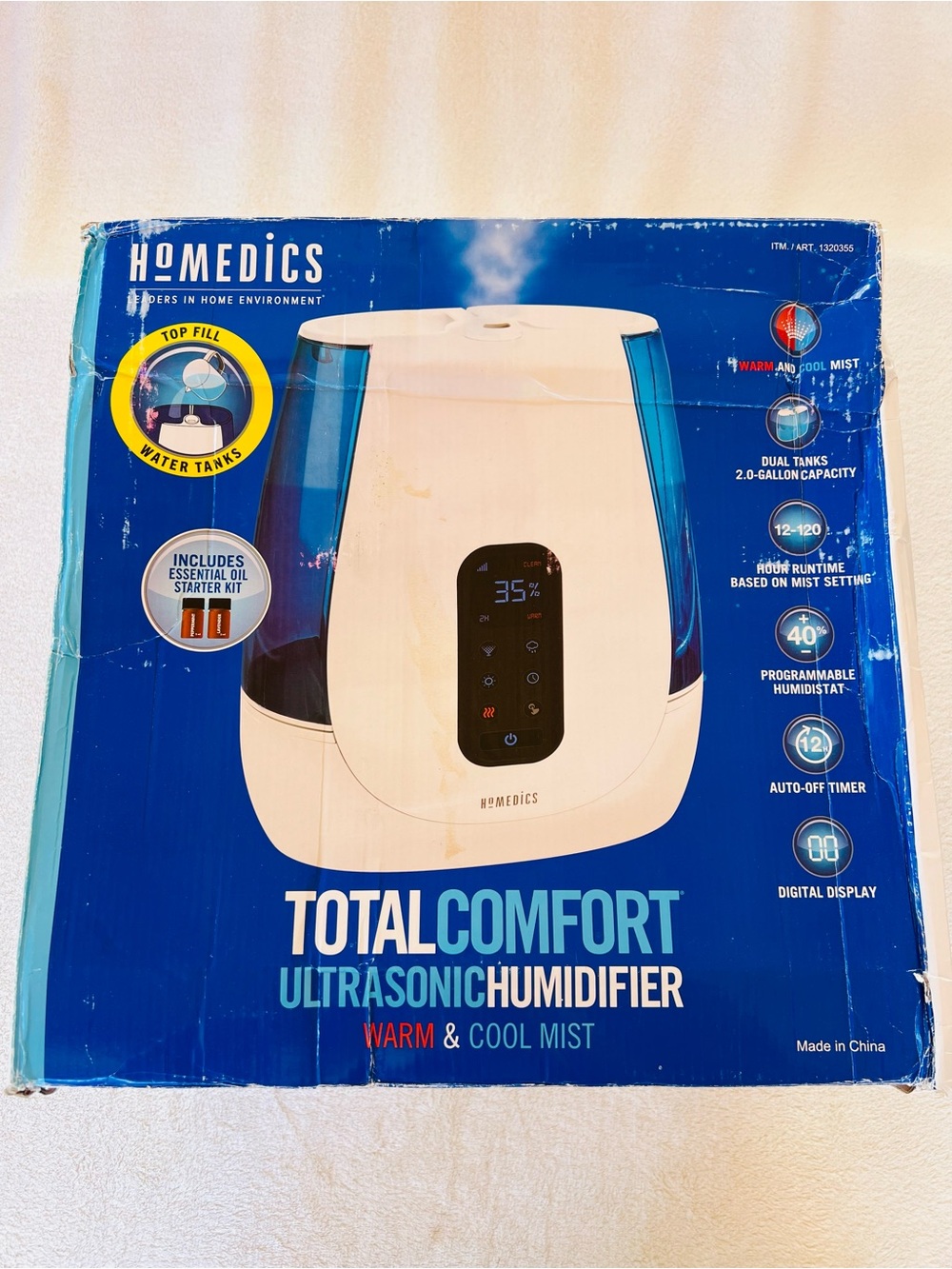 HoMedics TotalComfort Warm & Cool Mist Ultrasonic Humidifier NEW IN BOX